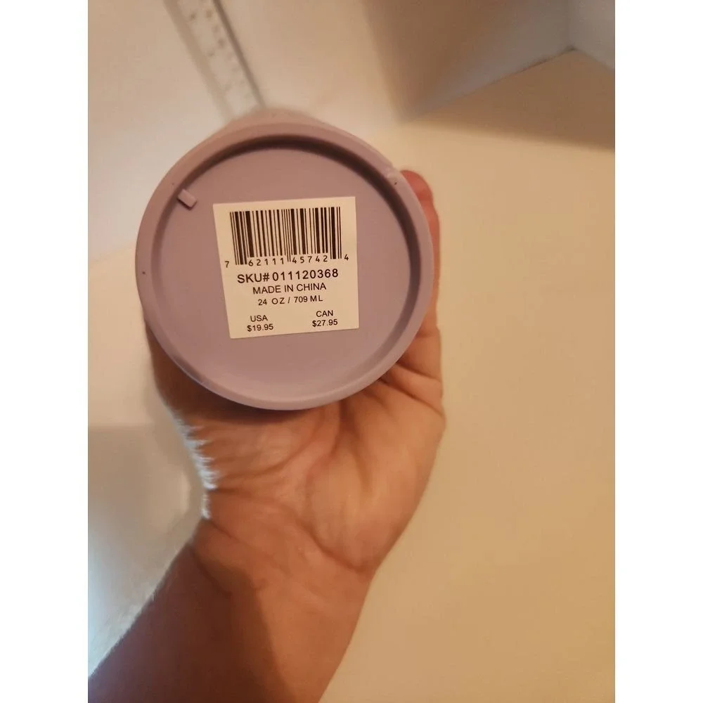 Starbucks 2021 Matte Lilac Lavender Grid Studded 24 oz Tumbler Soft Touch NEW